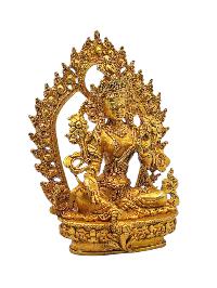 [green Tara], Buddhist Miniature Statue, [full Gold Plated]