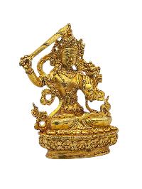 [manjushri], Buddhist Miniature Statue, [full Gold Plated]