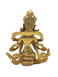 [naga Kanya], Buddhist Miniature Statue, [full Gold Plated]