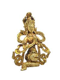 [naga Kanya], Buddhist Miniature Statue, [full Gold Plated]