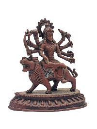 [durga], Buddhist Miniature Statue, [chocolate Oxidized]
