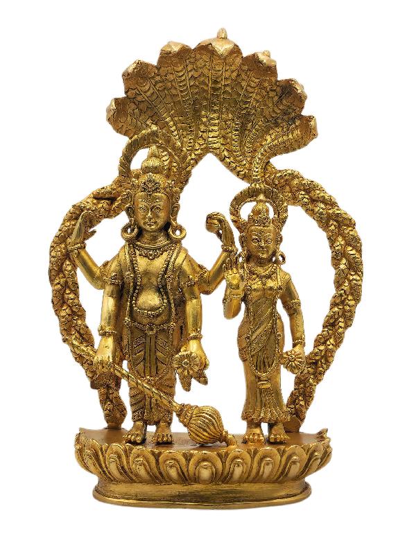This 19cm tall Vishnu And Lakshmi, Buddhist Miniature Statue, Full Gold Plated (Product Code: HMS35831) weighs 0.78kg and is available at an offer price of US$80.