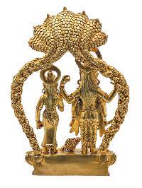 [vishnu And Lakshmi], Buddhist Miniature Statue, [full Gold Plated]