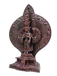[1000] Thousand Arms [sahasrabhuja Avalokitesvara], Buddhist Handmade Statue, [chocolate Oxidized]