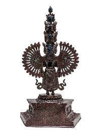 [1000] Thousand Arms [sahasrabhuja Avalokitesvara], Buddhist Handmade Statue, [chocolate Oxidized]
