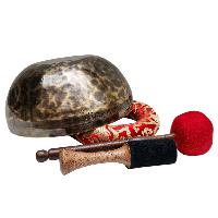 [full Moon Bowl], Moon Carved, Buddhist Hand Beaten, Antique Finishing, [select Accessories]