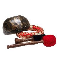 [full Moon Bowl], Moon Carved, Buddhist Hand Beaten, Antique Finishing, [select Accessories]