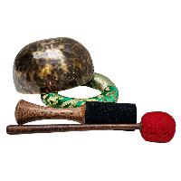 [full Moon Bowl], Moon Carved, Buddhist Hand Beaten, Antique Finishing, [select Accessories]