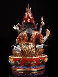 [padmasambhava Shakti Or Consort], Buddhist Handmade Statue, [full Gold Plated], [face Painted]