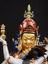[padmasambhava Shakti Or Consort], Buddhist Handmade Statue, [full Gold Plated], [face Painted]