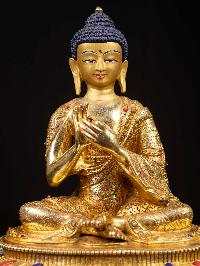 [nagarjuna Buddha], Buddhist Handmade Statue, [full Gold Plated], [face Painted]