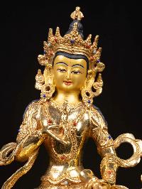 [vajrasattva], Buddhist Handmade Statue, [full Gold Plated], [face Painted]
