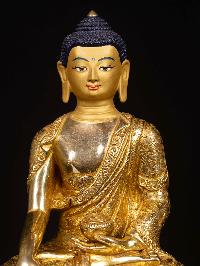 [shakyamuni Buddha], Buddhist Handmade Statue, [full Gold Plated], [face Painted]