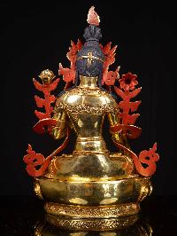 [white Tara], Buddhist Handmade Statue, [full Gold Plated], [face Painted]