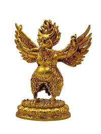 [garuda]. Buddhist Miniature Statue, [gold Plated]