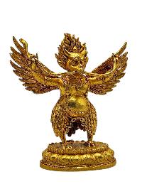 [garuda]. Buddhist Miniature Statue, [gold Plated]