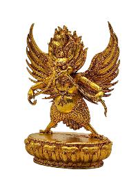 [garuda]. Buddhist Miniature Statue, [gold Plated]