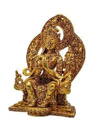 [maitreya Buddha]. Buddhist Miniature Statue, [gold Plated]