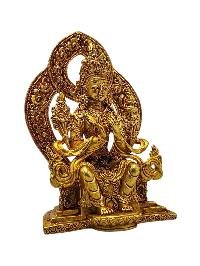 [maitreya Buddha]. Buddhist Miniature Statue, [gold Plated]