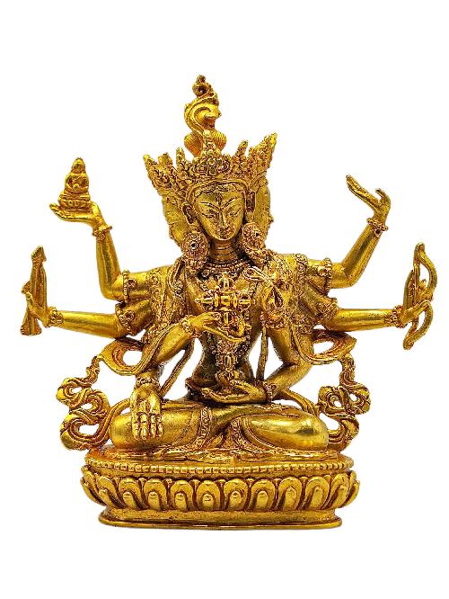 [namgyalma]. Buddhist Miniature Statue, [gold Plated]