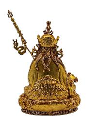 [hq], [padmasambhava]. Buddhist Miniature Statue, [gold Plated]