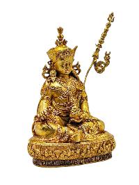 [hq], [padmasambhava]. Buddhist Miniature Statue, [gold Plated]