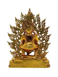 [mahakala Black]. Buddhist Miniature Statue, [gold Plated]