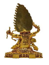 [rahula]. Buddhist Miniature Statue, [full Gold Plated]