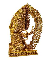 [rahula]. Buddhist Miniature Statue, [full Gold Plated]