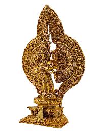 [standing1000 Arm Lokeshvara], [sahasrabhuja Avalokitesvara]. Buddhist Miniature Statue, [full Gold Plated]