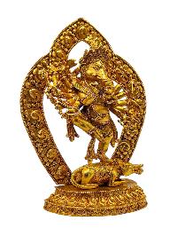 [12 Hands Ganesh]. Buddhist Miniature Statue, [full Gold Plated]