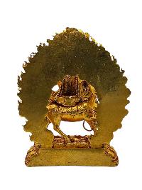 [palden Lahmo]. Buddhist Miniature Statue, [full Gold Plated]