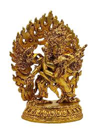 [vajrakilaya]. Buddhist Miniature Statue, [full Gold Plated]