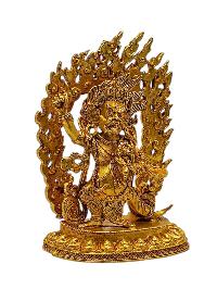 [vajrapani]. Buddhist Miniature Statue, [full Gold Plated]