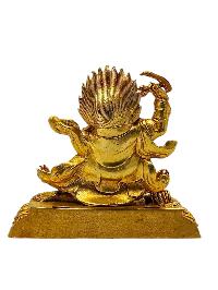 [kajupa Mahakala]. Buddhist Miniature Statue, [full Gold Plated]