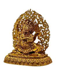 [kajupa Mahakala]. Buddhist Miniature Statue, [full Gold Plated]
