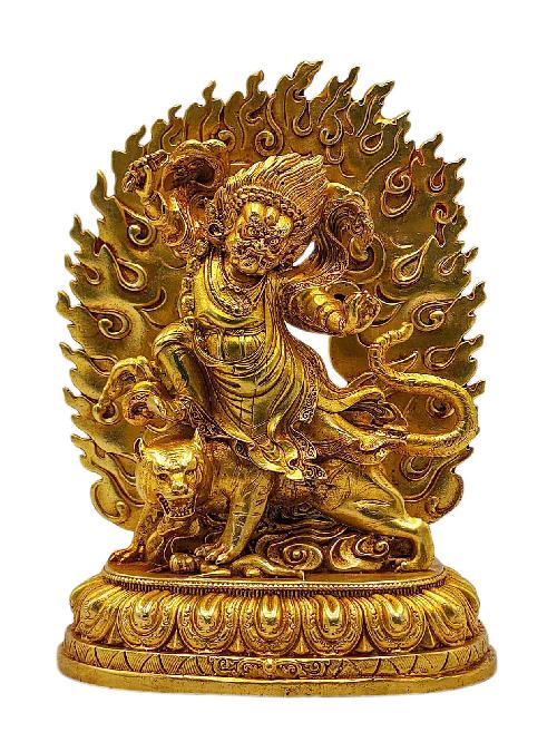 This 13cm tall Dorje Drolo. Buddhist Miniature Statue, Full Gold Plated (Product Code: HMS35893) weighs 0.48kg and is available at an offer price of US$60.