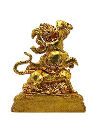 [dorje Drolo]. Buddhist Miniature Statue, [full Gold Plated]