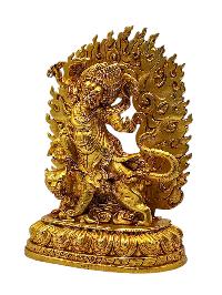 [dorje Drolo]. Buddhist Miniature Statue, [full Gold Plated]