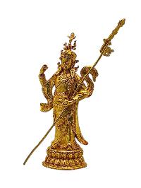 [standing Padmasambhava], [guru Rinpochen], Buddhist Miniature Statue, [gold Plated]