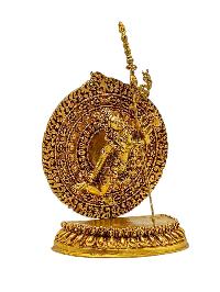 [akash Yogini], Buddhist Miniature Statue, [gold Plated]