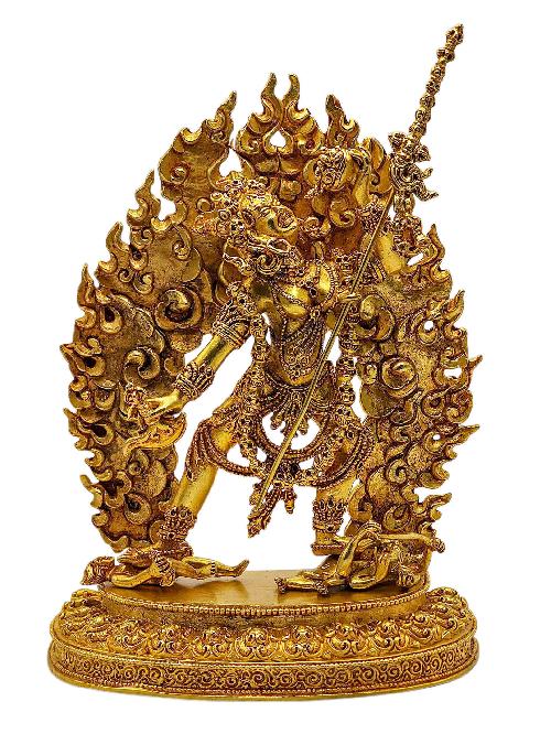 This 22cm tall Vajrayogini, Buddhist Miniature Statue, Gold Plated (Product Code: HMS35899) weighs 1.22kg and is available at an offer price of US$80.