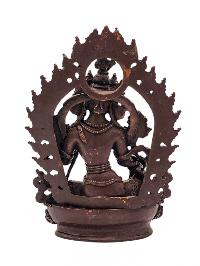 [green Tara], Buddhist Miniature Statue, [chocolate Oxidized]