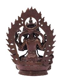 [chenrezig], Buddhist Miniature Statue, [chocolate Oxidized]