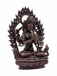 [chenrezig], Buddhist Miniature Statue, [chocolate Oxidized]