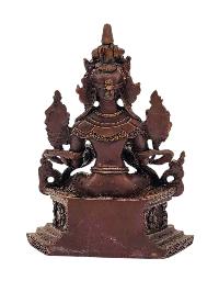 [maitreya Buddha], Buddhist Miniature Statue, [chocolate Oxidized]