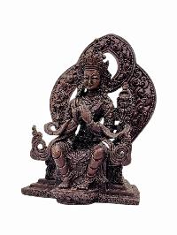 [maitreya Buddha], Buddhist Miniature Statue, [chocolate Oxidized]