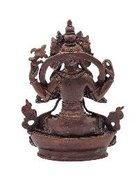 [chenrezig], Buddhist Miniature Statue, [chocolate Oxidized]
