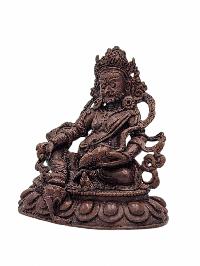 [yellow Jambhala], Buddhist Miniature Statue, [chocolate Oxidized]