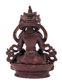 [aparimita], Buddhist Miniature Statue, [chocolate Oxidized]